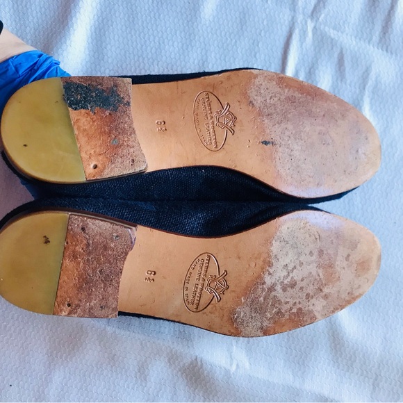 Stubbs & Wootton Navy Loafers with Colorful Flag Embroidery - Picture 8 of 10